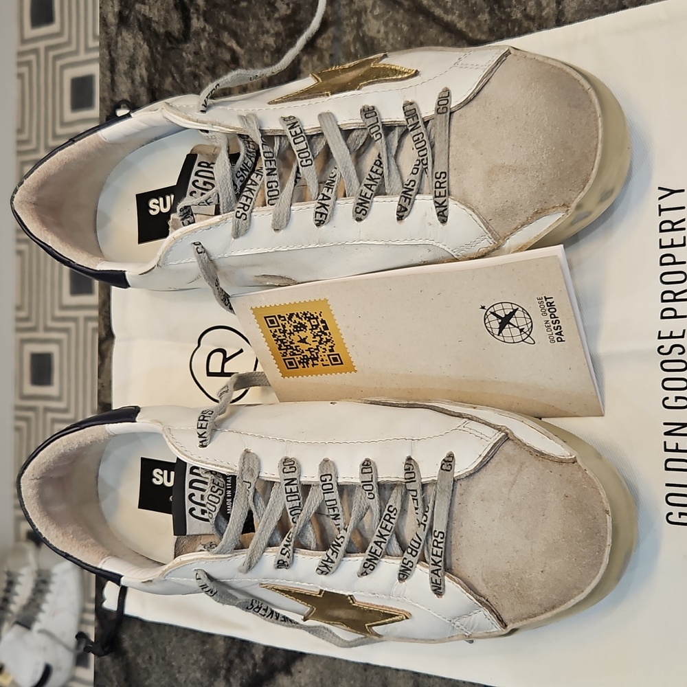 White Golden Goose Sneakers, Size 42/9US